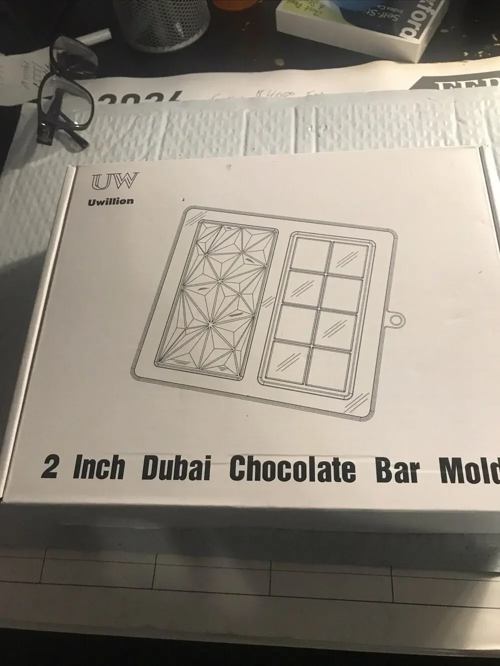 UWIlLON 2 Inch Dubai Chocolate Bar Mold